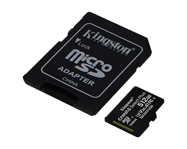 Kingston MicroSD 512GB Canvas Select Plus con Adaptador