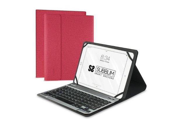 Subblim Funda con teclado Keytab Pro Bluetooth para Tablet 10.1" Rojo