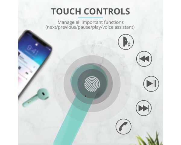Trust Primo Touch Auriculares Bluetooth Mint