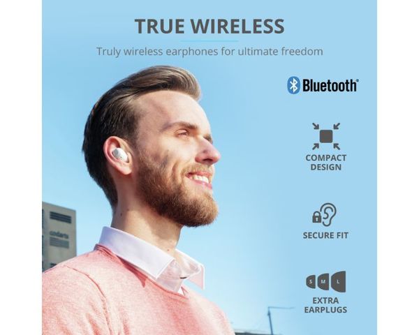 Trust Nika Compact Auriculares Bluetooth Blancos