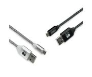 Subblim Pack de 2 Cables Micro USB a USB 2.0 1metro Negro/Plata 