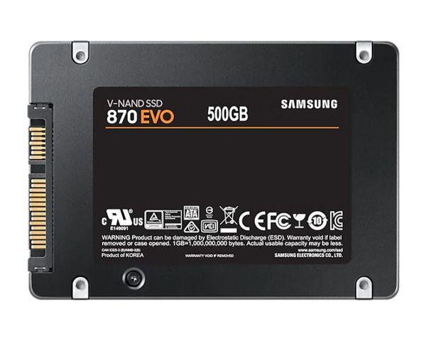 Samsung 870 EVO SSD 2.5" 500GB SATA3 Negro