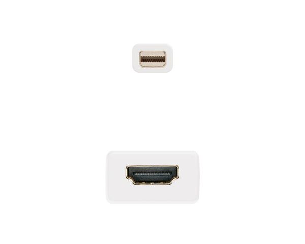 Nanocable Cable Adaptador Mini DisplayPort Macho a HDMI Hembra 15cm Blanco