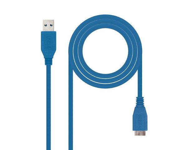 Nanocable Cable USB 3.0 Tipo A a Micro USB Tipo B Macho/Macho 1m Azul