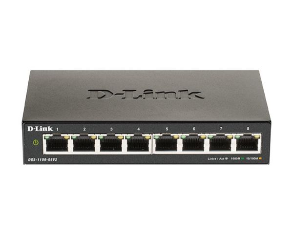 D-Link DGS-1100-08V2 Switch 8 Puertos Gigabit Ethernet EasySmart