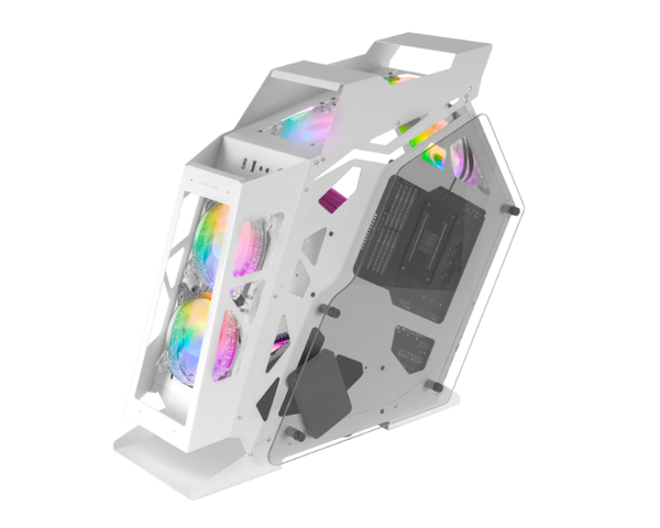 Mars Gaming MC61 Caja MiniATX RGB Cristal Templado Blanco