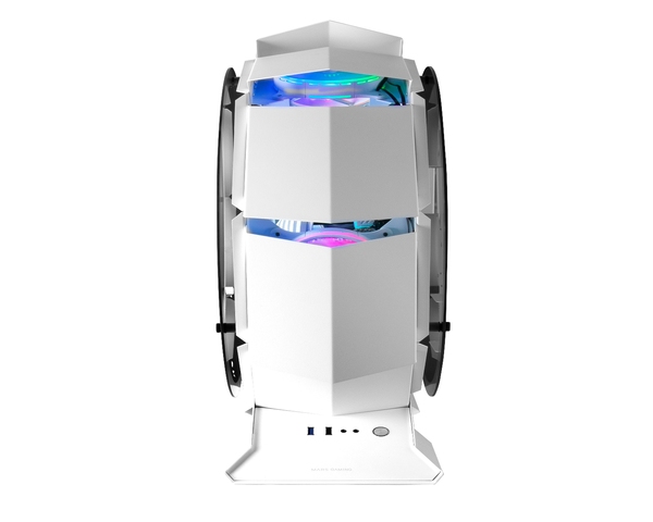 Mars Gaming MCORB MicroATX Premium RGB Cristal Templado Blanco