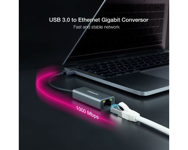 Nanocable Adaptador USB3.0 a Ethernet Gigabit Aluminio