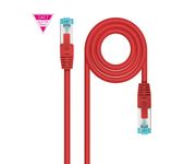 Nanocable Cable de Red Latiguillo 600MHz LSZH RJ45 SFTP Cat.7 AWG26 0.25m Rojo