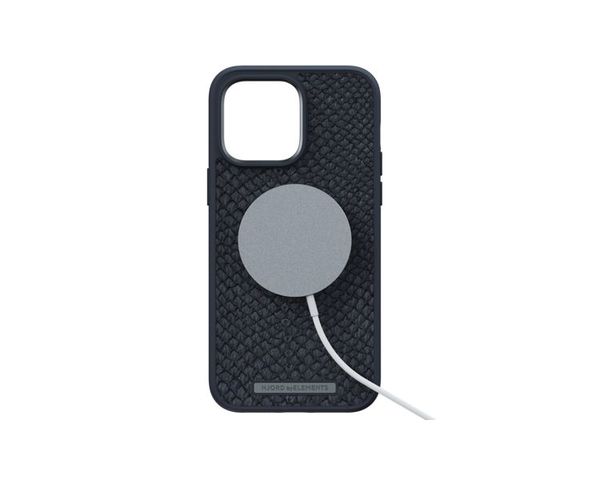 Njord Magsafe para iPhone 12/13/14 Pro MAX Piel de Salmón Negro
