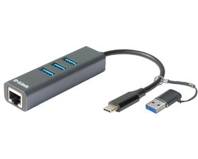 D-Link DUB-2332 Docking Station USB-C 4 en 1 HDMI/RJ45/USB-C PD 60W