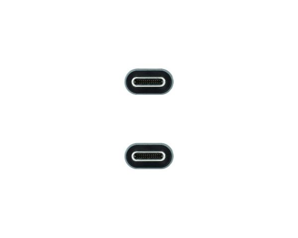 Nanocable Cable USB-C 3.2 Macho/Macho 1.5m Gris/Negro