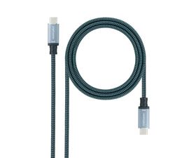 Nanocable Cable USB-C 3.1 Macho/Macho 50cm Gris/Negro