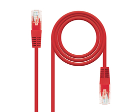 Nanocable Cable de Red Latiguillo Cruzado RJ45 Cat.5E UTP AWG24 1m Rojo