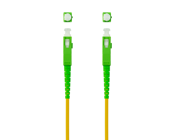Nanocable Cable de Fibra Óptica SC/APC a SC/APC Monomodo Simplex LSZH 60m Amarillo