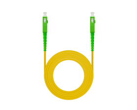 Nanocable Cable de Fibra Óptica SC/APC a SC/APC Monomodo Simplex LSZH 50m Amarillo