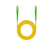 Nanocable Cable de Fibra Óptica SC/APC a SC/APC Simplex LSZH 1m Amarillo