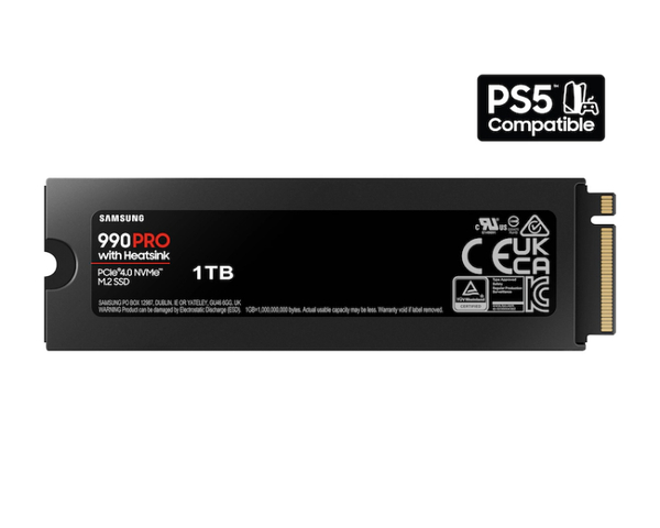 Samsung 990 PRO SSD 1TB PCIe 4.0 NVMe M.2 con Disipador Térmico
