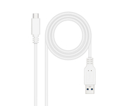 Nanocable Cable USB Tipo C a Tipo A 2m Blanco