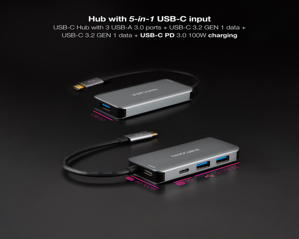 Nanocable USB-C 5 en 1 USB 3.2 15cm