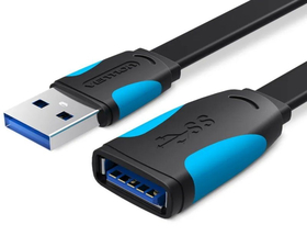 Vention VAS-A13-B100 Cable USB-A 3.0 Macho/Hembra 1m Negro