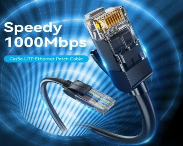 Vention IABBD Cable de Red RJ45 UTP CAT.5E 0.5m Negro