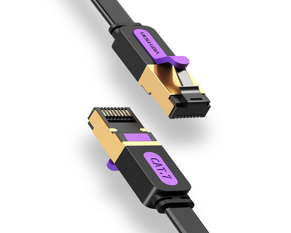 Vention ICABD Cable de Red RJ45 Cat.7 STP 0.5m Negro