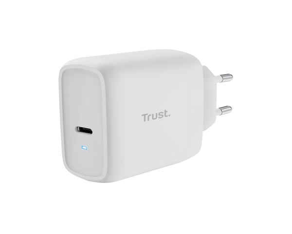 Trust Maxo Cargador de Pared USB-C 65W con Cable USB-C Blanco