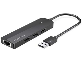 Vention CHPBB Docking Station 5 Puertos USB-A a 3xUSB2.0/ 1xRJ45/ 1xMicroUSB Negro
