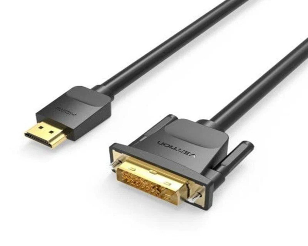Vention ABFBF Conversor DVI Macho a HDMI Macho 1m Negro