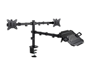 Tooq DB1202TN-B Soporte de Mesa para 2 Pantallas 17"-32" y Portátil VESA 100x100 Máx 9Kg
