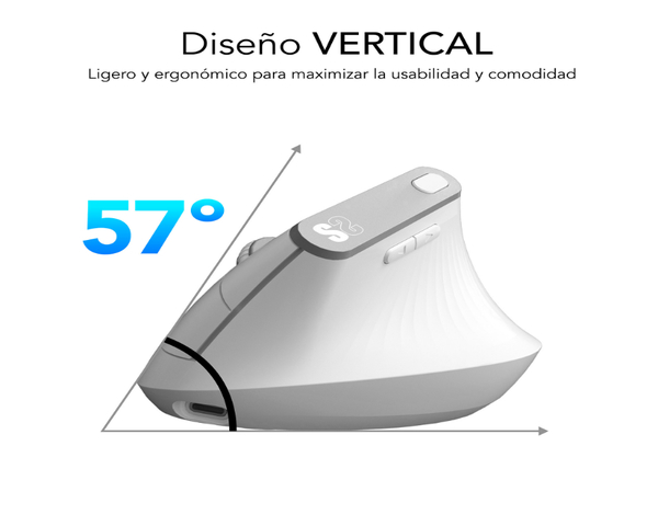 Subblim Nature Vertical Ergo Dual Inalámbrico Blanco