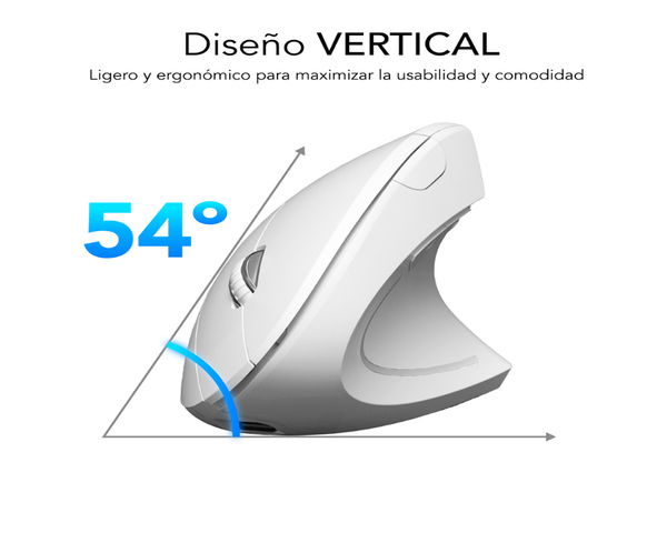 Subblim Glide Vertical Ergo Dual Inalámbrico 1600DPI Negro