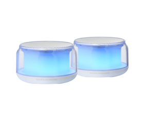 Mars Gaming MS-Aura Altavoces Bluetooth 5.3 Chipset DSP 15W Iluminación RGB Clearview 360º Blanco