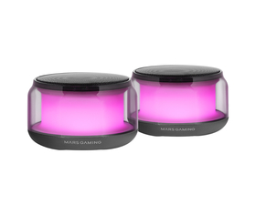 Mars Gaming MS-Aura Altavoces Bluetooth 5.3 Chipset DSP 15W Iluminación RGB Clearview 360º Negro
