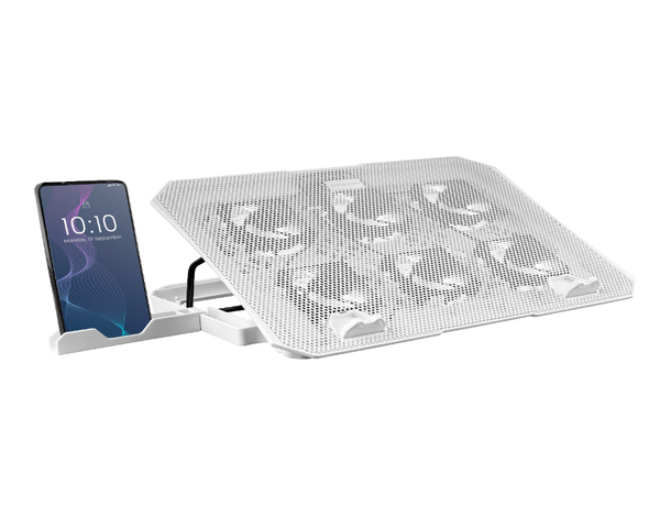  Mars Gaming MNBC23 Base Refrigeradora Y Stand Para Portátiles Hasta 16" Blanco: