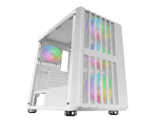 Mars Gaming MC-VAULT Semitorre ATX  ARGB USB 3.0 Blanco
