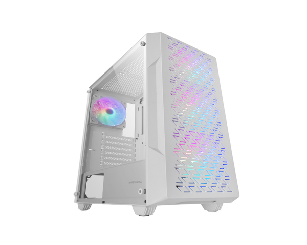 Mars Gaming MC-GEO Semitorre ATX Cristal Templado FRGB USB 3.0 Blanco
