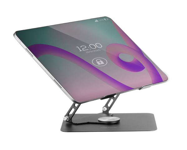 Soporte Sobremesa Mars Gaming para Portátil/Tablet Giratorio Negro