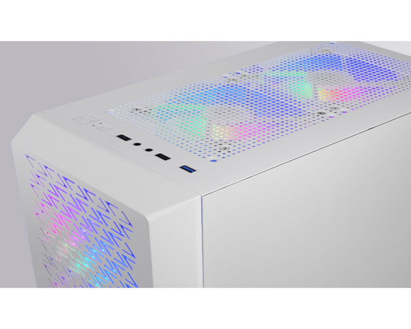 Mars Gaming MC-GEO Semitorre ATX Cristal Templado FRGB USB 3.0 Blanco