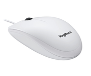 Logitech B100 Ratón Óptico Blanco