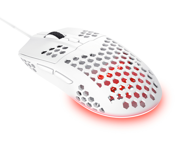 Trust Helox GXT928 Ratón Gaming RGB Blanco