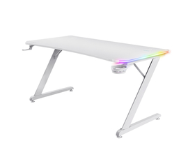 Trust GXT 709W LUMINUS Mesa Gaming 120x60cm RGB Blanca
