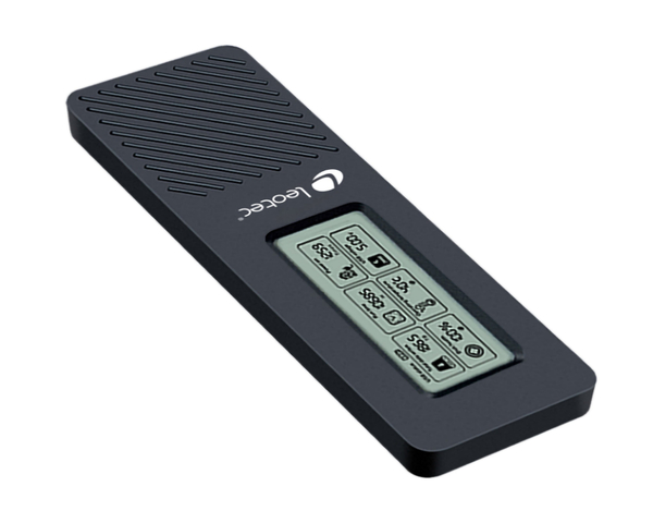 Leotec Caja de Disco Externo M.2 NVMe con Panel LCD Negro