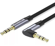 Vention Cable Audio Estéreo Acodado Jack 3.5 Macho a Jack 3.5 Macho 5M Gris