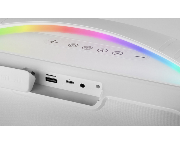 Mars Gaming MS-PULSE Altavoz Portátil Bluetooth 5.3 RGB 50W Blanco