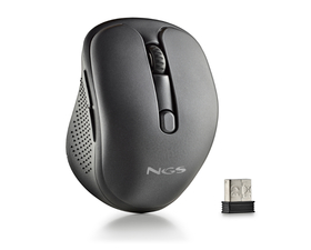 NGS Ratón EVO SPOOK Inalámbrico Recargable Negro