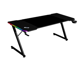 Mars Gaming MGD-X140 Mesa Gaming RGB Alfombrilla XXL Soporte Auriculares y Bebida 140x60cm Negro