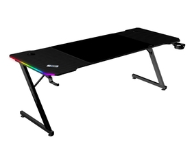 Mars Gaming MGDX160RGB Mesa Ergonómica ARGB Mando Alfombrilla XXL Soportes Externos 160x60cm Negro