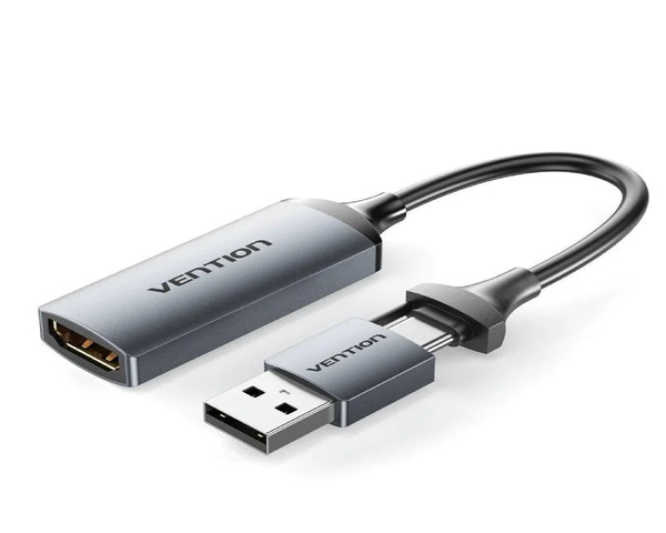 Vention Conversor HDMI 4K/ USB-A a USB-C 10cm Negro